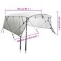 Voir la diapositive 6 : VIDAXL Toit bimini a 4 arceaux parois en maille 243x(200-213)x137 cm