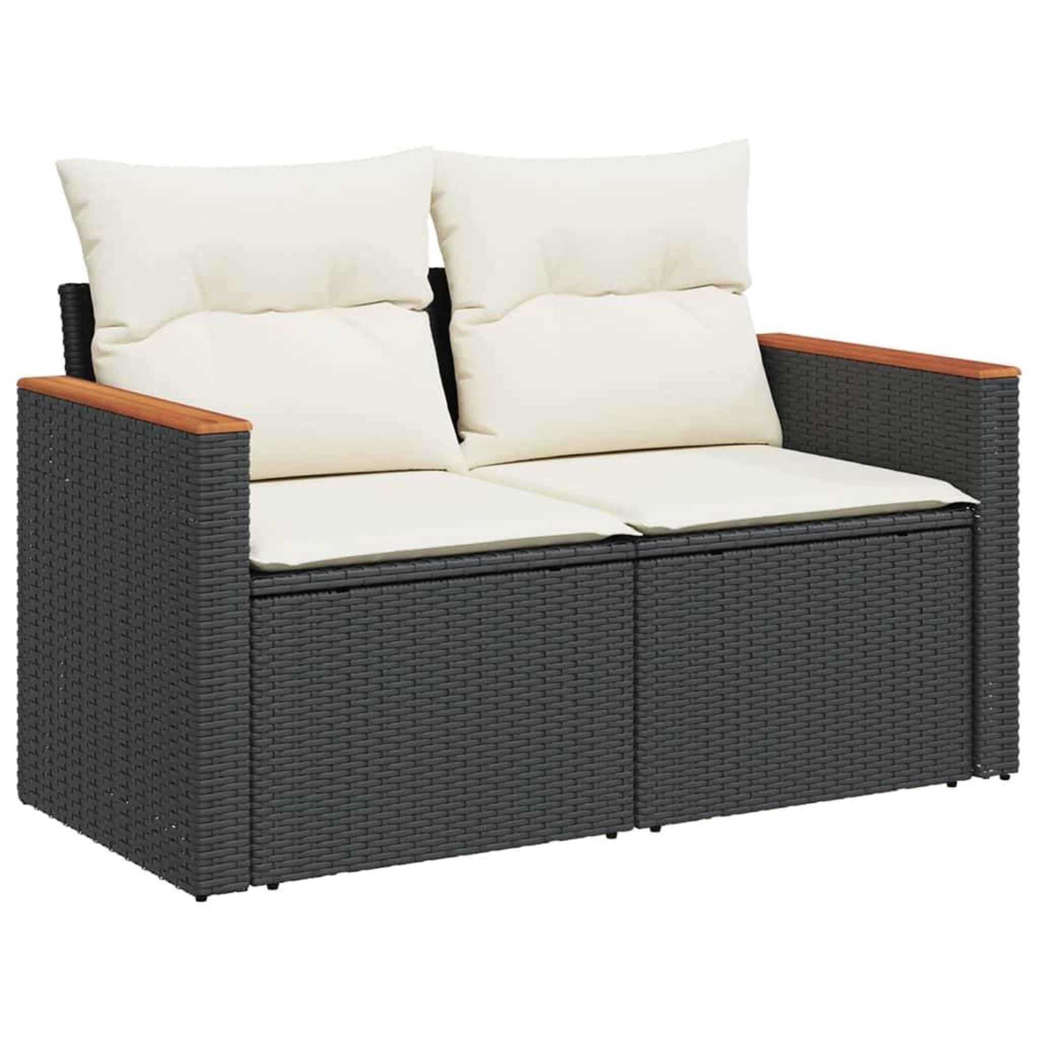 Voir la diapositive 5 : VIDAXL Salon de jardin avec coussins 13 pcs noir resine tressee