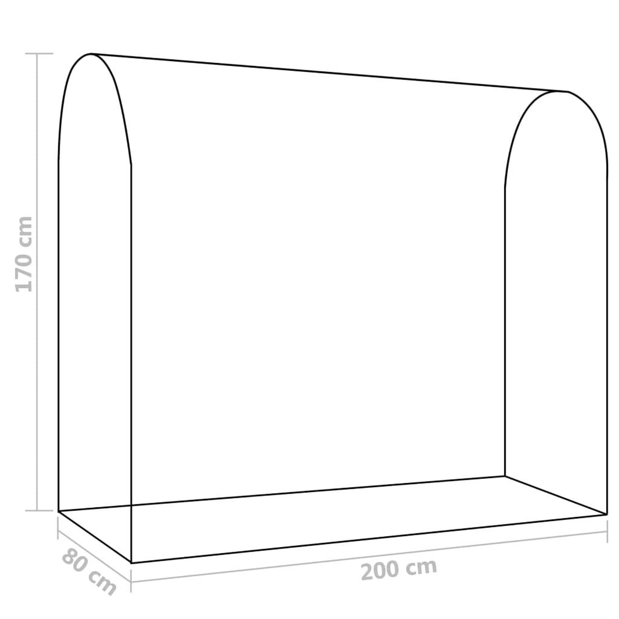 Voir la diapositive 6 : VIDAXL Serre avec porte zippee 200x80x170 cm