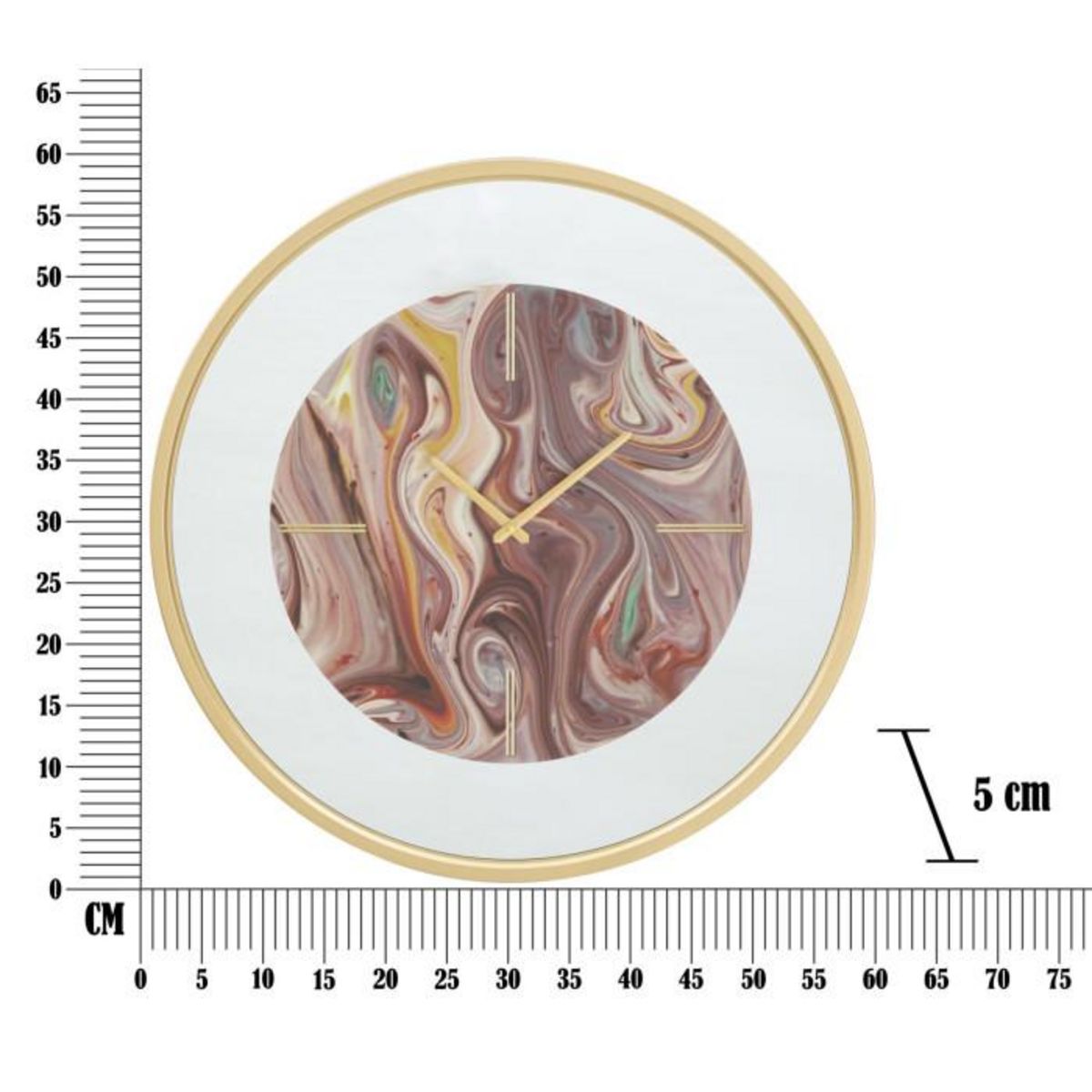 Paris Prix Horloge Murale en Verre  Miroir Mix  60cm Multicolore