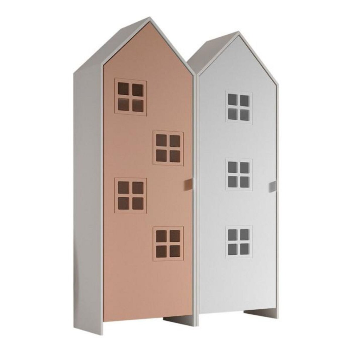 Paris Prix Pack - 2 Armoires Enfant  Casami Bruges  171cm Rose & Blanc