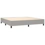 Voir la diapositive 4 : VIDAXL Sommier a lattes de lit avec matelas Gris clair 200x200cm Tissu