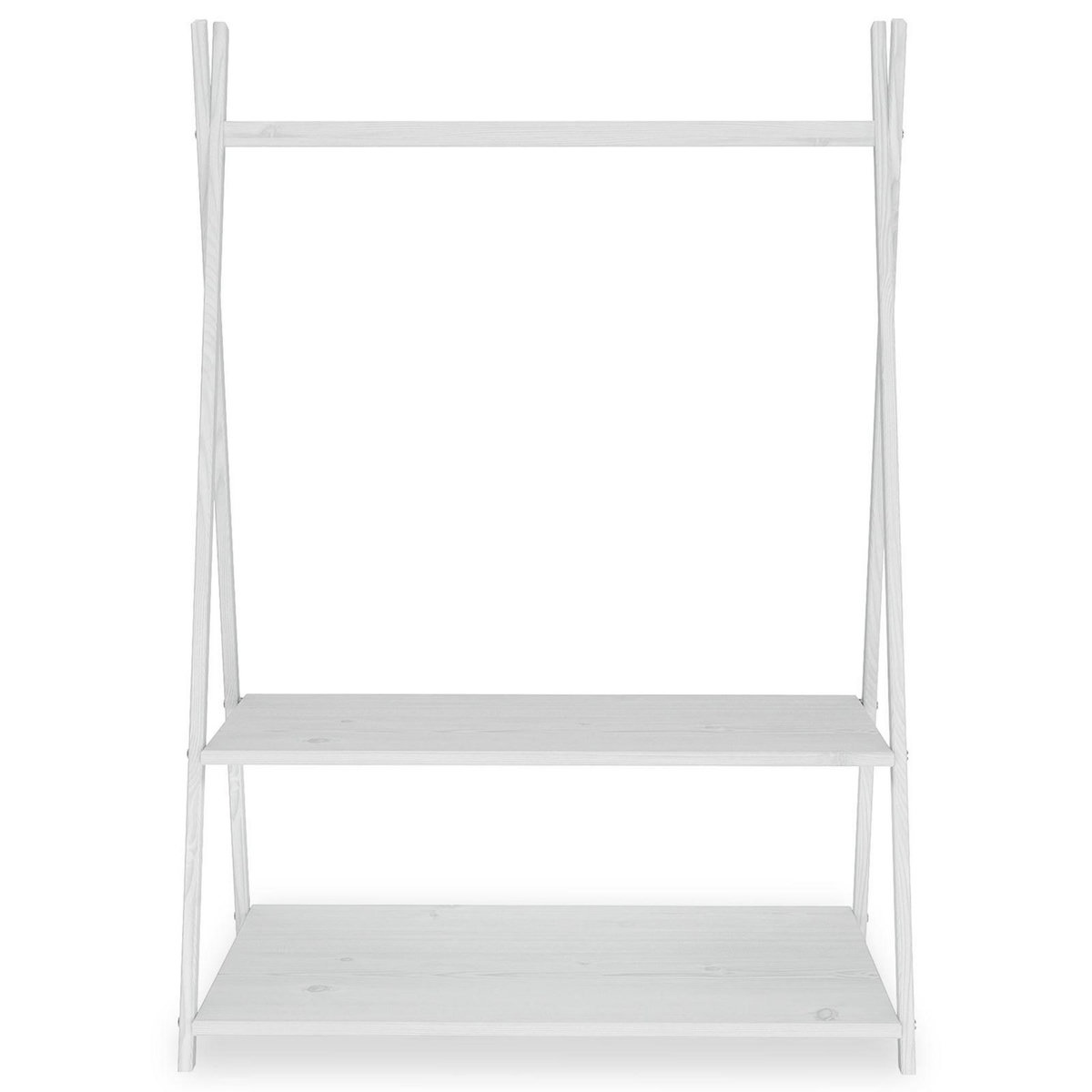 IDIMEX Penderie enfant DANILO avec étagères, en pin massif