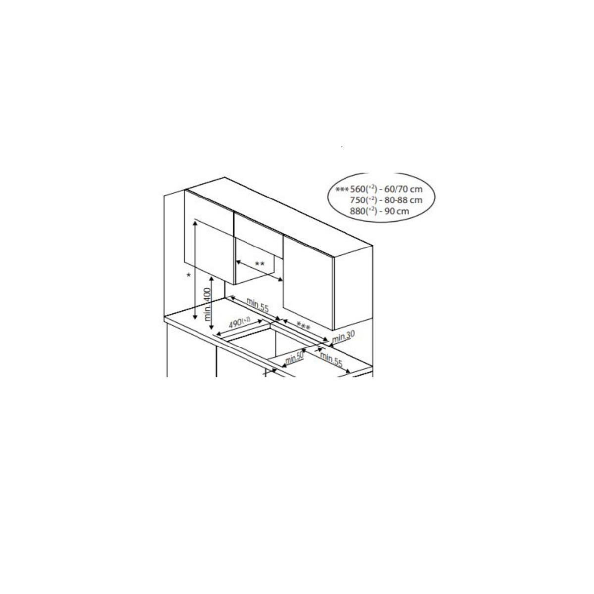 Beko Table de cuisson à induction 4 feux 60cm 7200kw noir - HII64203FMT