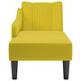 Voir la diapositive 4 : VIDAXL Fauteuil long avec accoudoir droit jaune velours