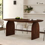 Voir la diapositive 2 : MAISON PAVANE Table ovale en bois de manguier massif 6 places-Alix