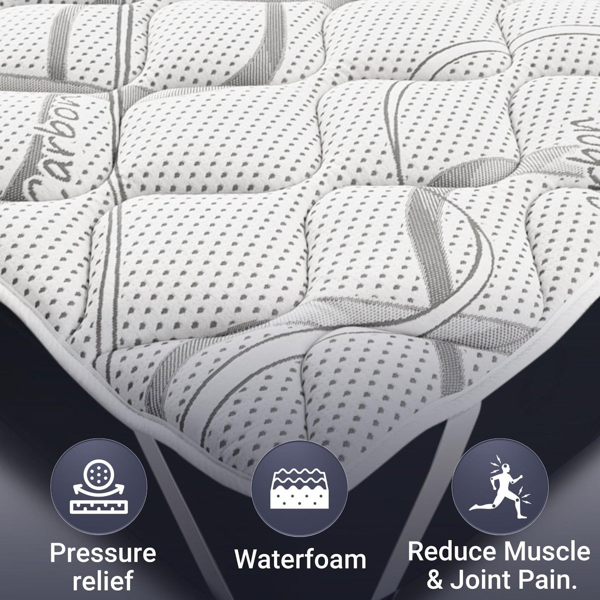 THE WHITE STONE Surmatelas 80 x 190 cm | Correcteur de Matelas aux Propriétés Ergonomiques | Hauteur 5 cm | Tissu Hypoallergénique