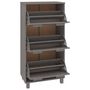 Voir la diapositive 4 : VIDAXL Armoire a chaussures HAMAR Gris clair 59,5x35x117 cm Pin massif
