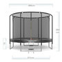 Voir la diapositive 3 : JUMP4FUN Trampoline Semi-Pro Jump4fun 12FT-366cm Noir