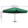 Voir la diapositive 6 : VIDAXL Parasol de jardin avec mat en aluminium 600 cm vert