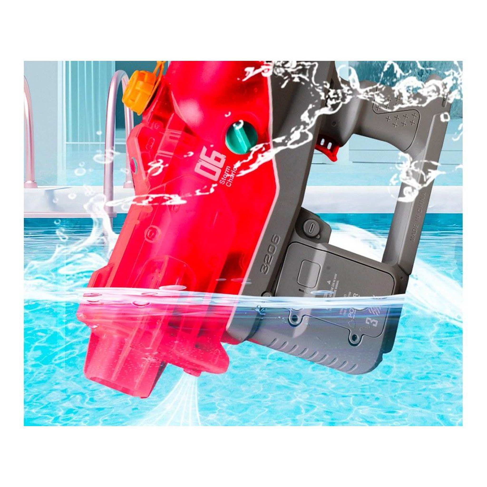Voir la diapositive 3 : 1001JOUETS Pistolet à eau électrique - Longue portée 12 m - Recharge automatique - Bleu