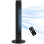 HOMCOM Ventilateur colonne tour oscillant 45 W silencieux télécommande incluse timer 4 modes 3 vitesses filtre noir