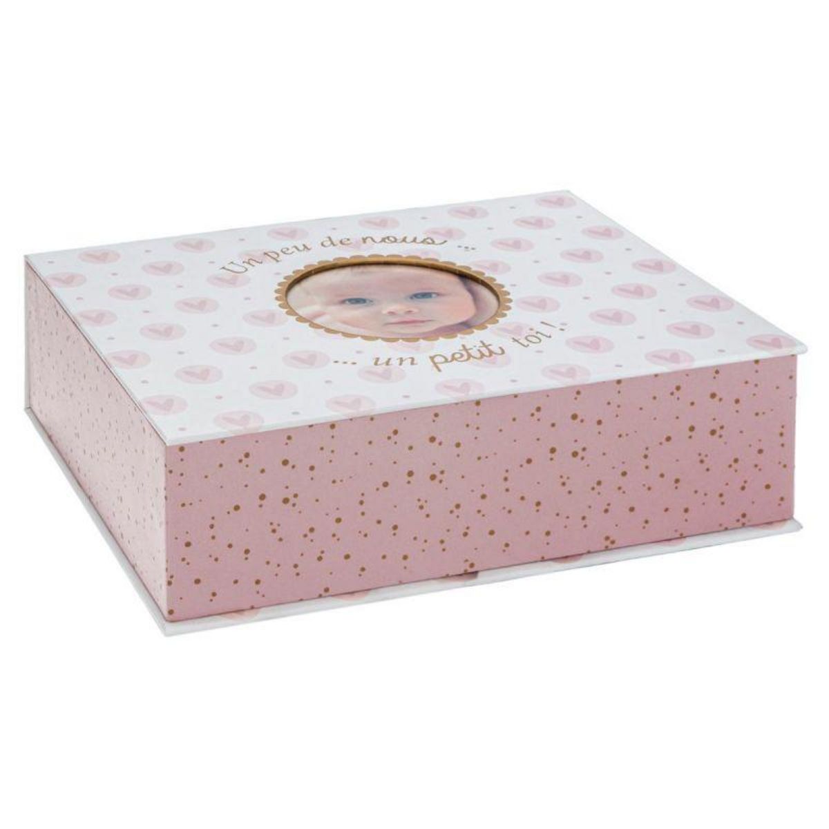  Boîte à Photos  Souvenir  21cm Rose