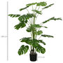 Voir la diapositive 3 : HOMCOM Arbre artificiel plante artificielle Monstera H. 180 cm tronc branches lichen feuilles de tortue grand réalisme pot inclus