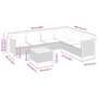 Voir la diapositive 6 : VIDAXL Salon de jardin 7 pcs avec coussins noir resine tressee