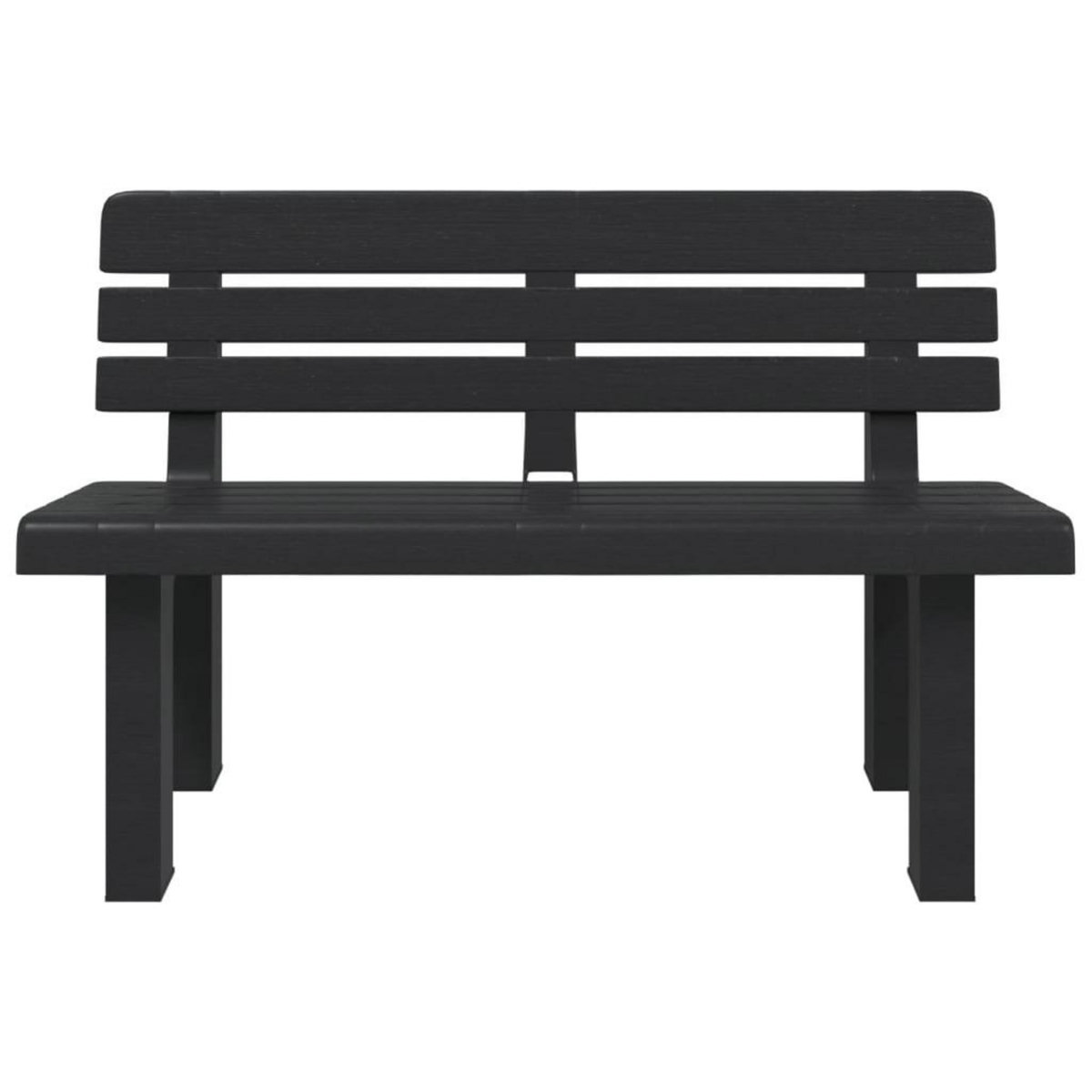 VIDAXL Banc de jardin anthracite 110x52x71 cm polypropylene