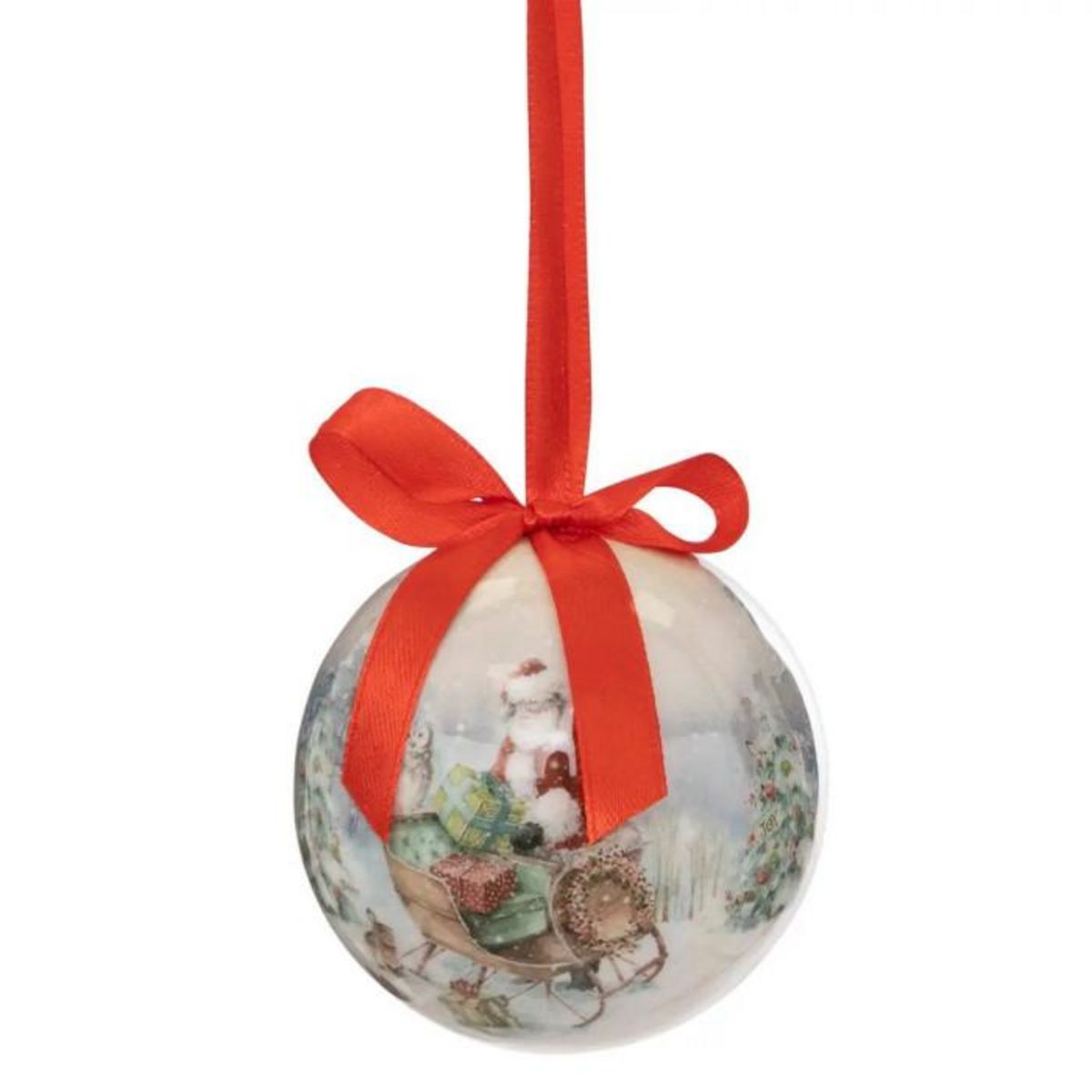 ATMOSPHERA Lot de 7 boules de Noël  Marché de Noël  7cm Rouge