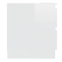 Voir la diapositive 4 : VIDAXL Table de chevet Blanc brillant 50x39x43,5 cm Agglomere