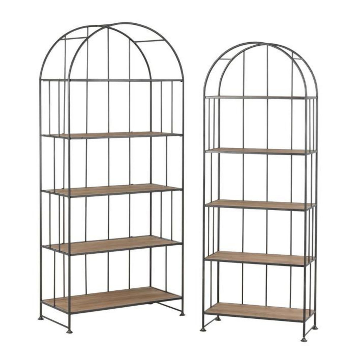 Paris Prix Lot de 2 Étagères Déco  Carambo  182cm Marron