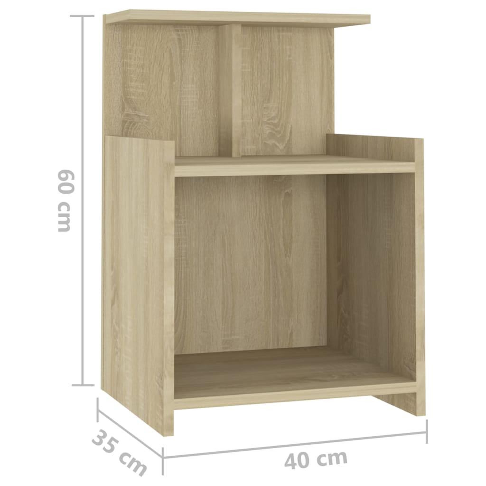 Voir la diapositive 6 : VIDAXL Table de chevet Chene sonoma 40x35x60 cm Agglomere