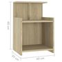 Voir la diapositive 6 : VIDAXL Table de chevet Chene sonoma 40x35x60 cm Agglomere