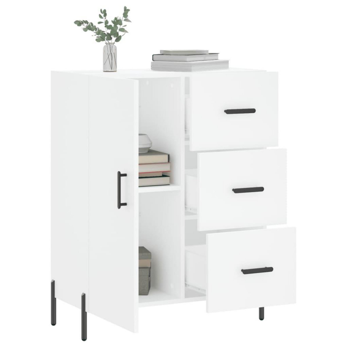 VIDAXL Buffet blanc 69,5x34x90 cm bois d'ingenierie