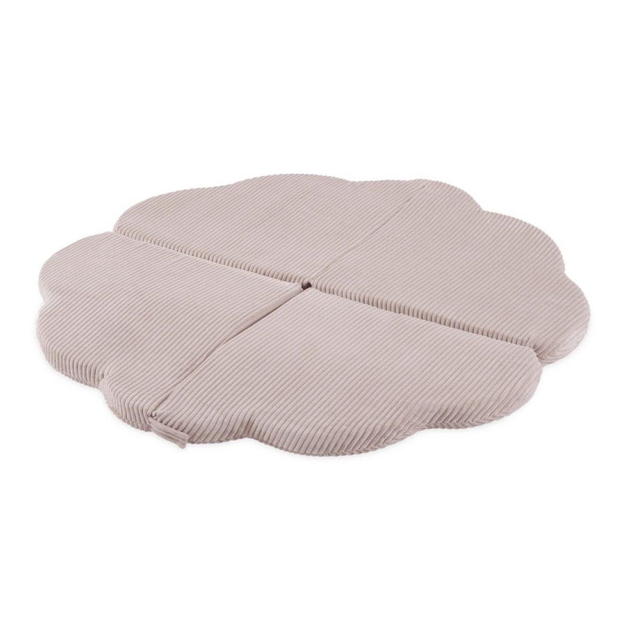 PLUSH NEST Tapis fleur 115x115x5 cm velours côtelé rose