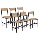 ID MARKET Lot de 6 chaises de cuisine DETROIT design industriel
