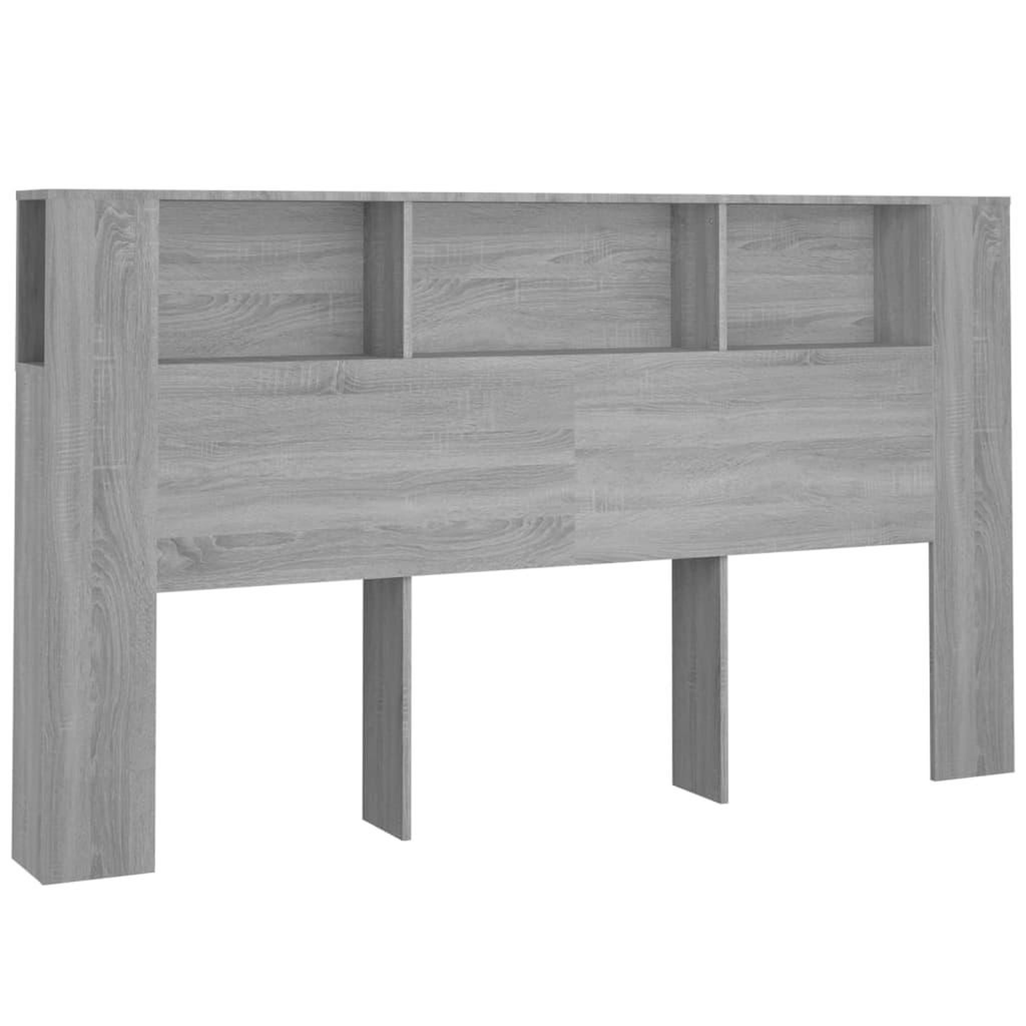 Voir la diapositive 2 : VIDAXL Armoire de tete de lit Sonoma gris 180x18,5x104,5 cm