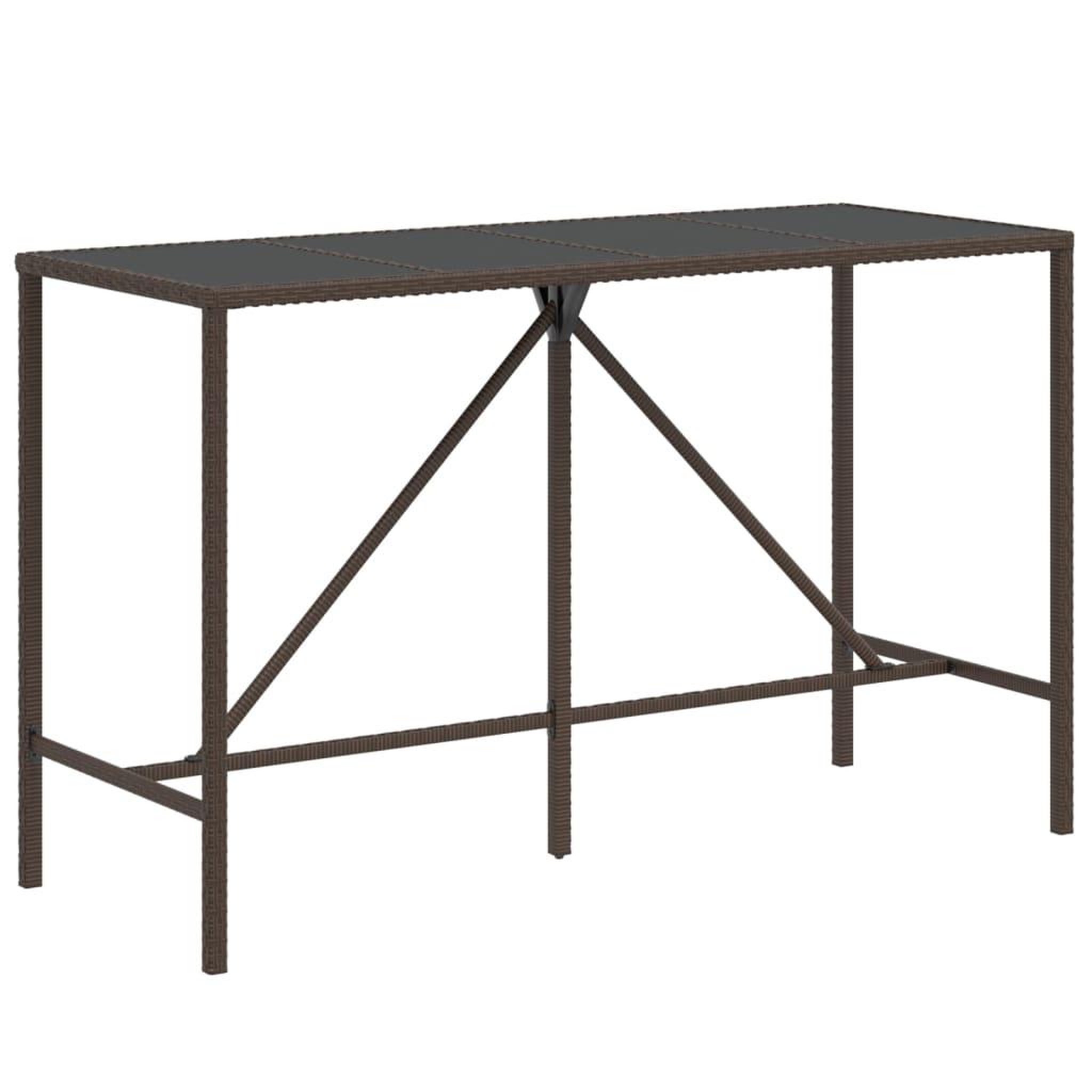 Voir la diapositive 5 : VIDAXL Ensemble de bar de jardin avec coussins 7 pcs marron poly rotin