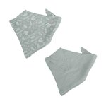 Paris Prix Lot de 2 Bavoirs Bébé  Bandana  41cm Vert Céladon