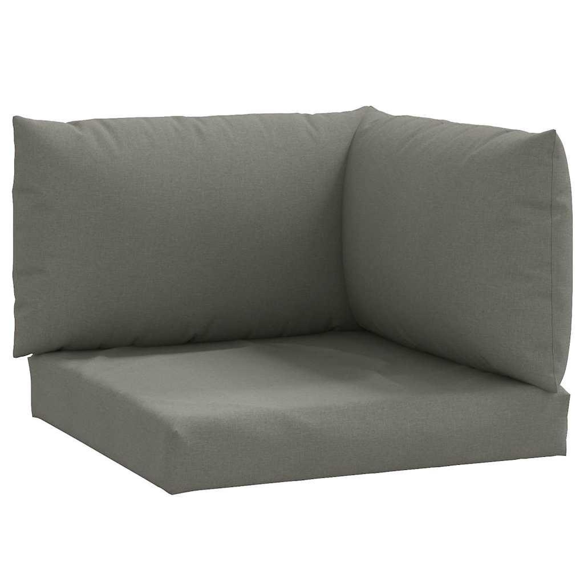 Voir la diapositive 2 : VIDAXL Coussins de palette lot de 3 gris fonce melange tissu