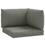 Voir la diapositive 2 : VIDAXL Coussins de palette lot de 3 gris fonce melange tissu