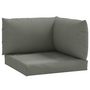Voir la diapositive 2 : VIDAXL Coussins de palette lot de 3 gris fonce melange tissu