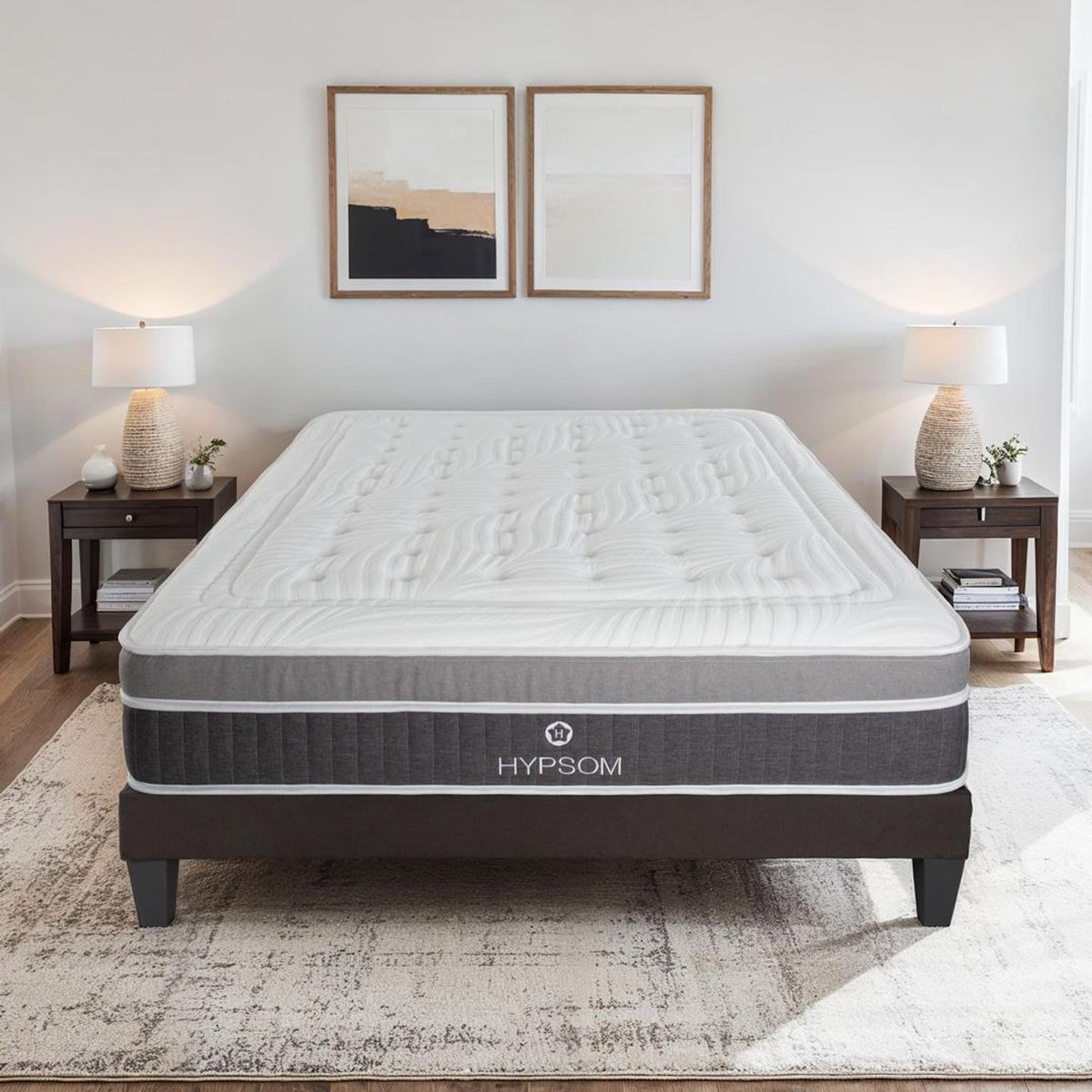 HYPSOM HYPSOM | Ensemble ELEGANCE | Matelas Mémoire de forme + Sommier Bois
