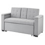 Voir la diapositive 5 : CONCEPT USINE Canapé convertible 3 places en tissu gris clair NOHO