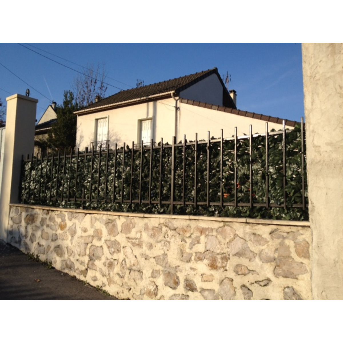 Haie de Lierre artificielle aspect naturel sur treillage extensible