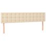 Voir la diapositive 2 : VIDAXL Tetes de lit 2 pcs Creme 90x5x78/88 cm Tissu