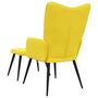 Voir la diapositive 5 : VIDAXL Chaise de relaxation avec tabouret Jaune moutarde Tissu