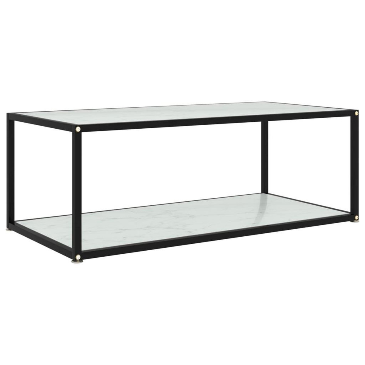 VIDAXL Table basse Blanc 100x50x35 cm Verre trempe