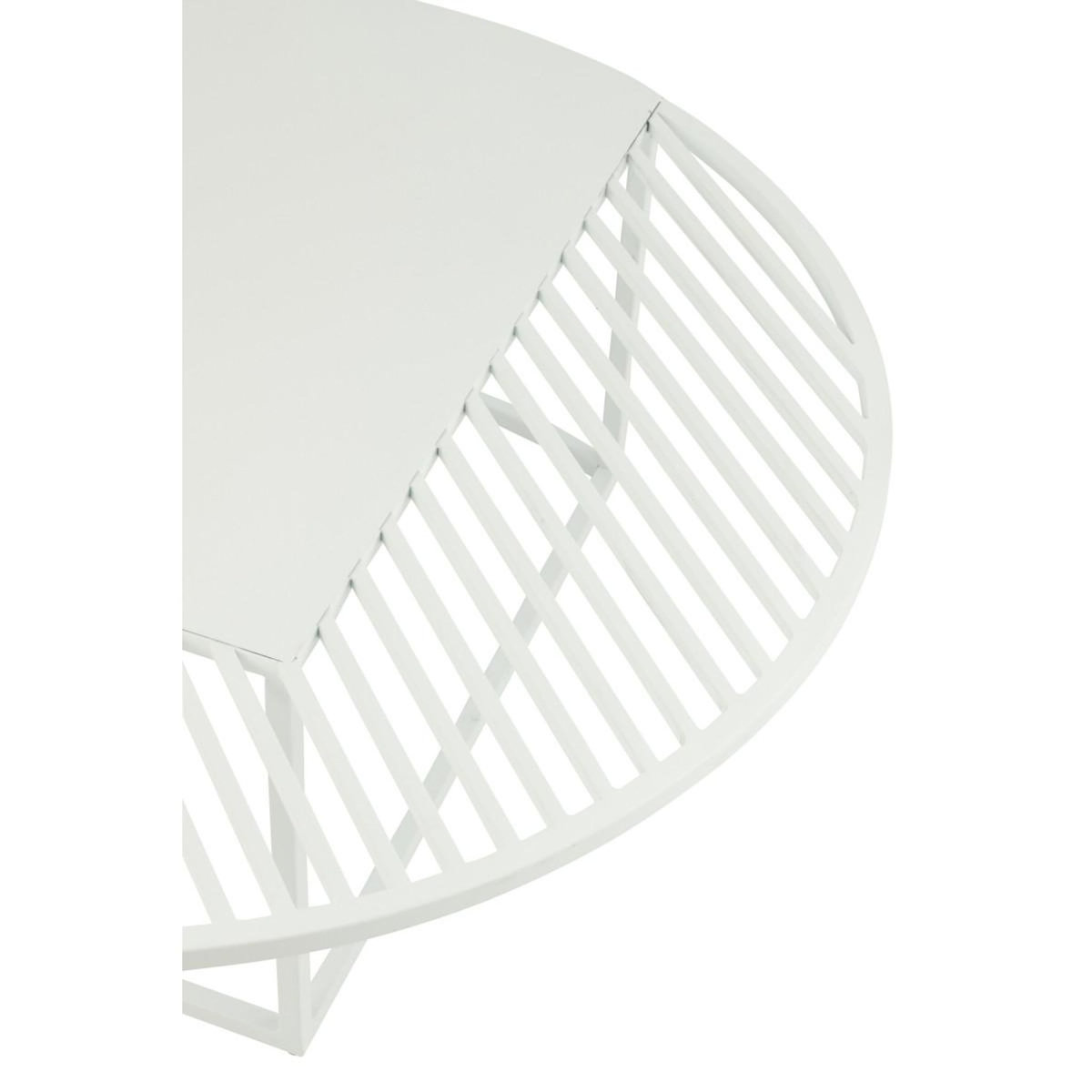 Paris Prix Table Basse de Jardin en Métal  Celie  90cm Blanc