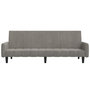 Voir la diapositive 4 : VIDAXL Canape-lit a 2 places gris clair velours