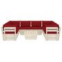 Voir la diapositive 3 : VIDAXL Salon de jardin palette 9 pcs avec coussins bois d'epicea