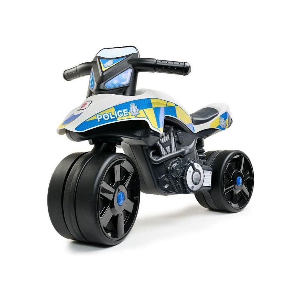 FALK Draisienne Moto Police - FALK - Larges roues et Guidon directionnel - Fabriqué en France - 40% de plastique recyclé - Des 2 an