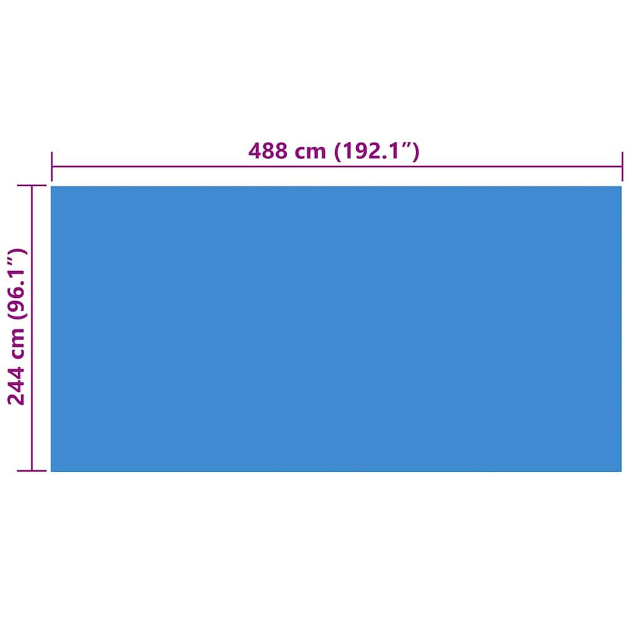 Voir la diapositive 4 : VIDAXL Couverture de piscine Bleu 488 x 244 cm PE