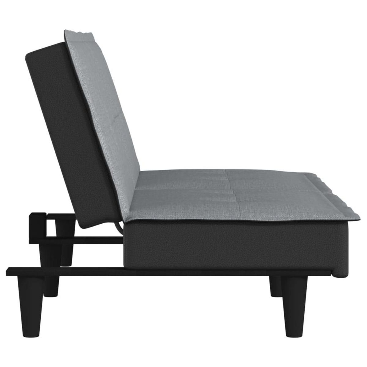 VIDAXL Canape-lit a gris clair tissu