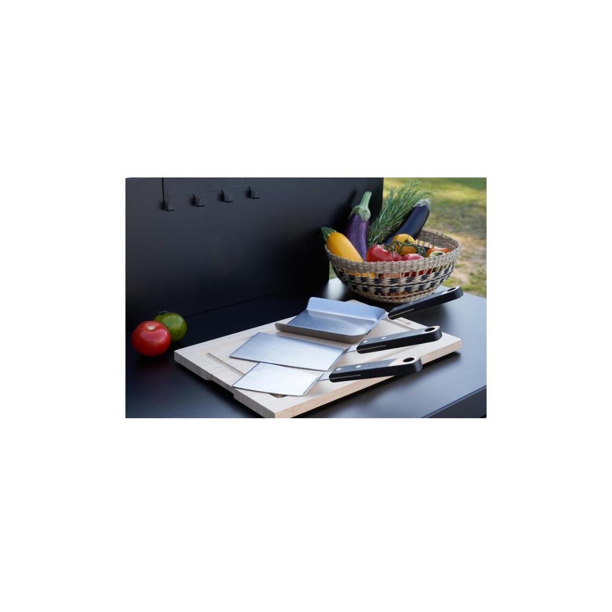 Voir la diapositive 3 : Le marquier Ustensile plancha kit 3 spatules inox