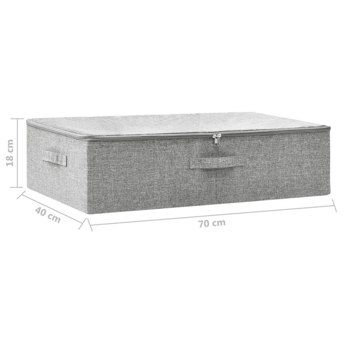 VIDAXL Boîte de rangement Tissu 70x40x18 cm Gris