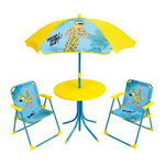 Fun House MARSUPILAMI Salon de jardin pour enfants comprenant 1 table, 2 chaises pliantes et 1 parasol