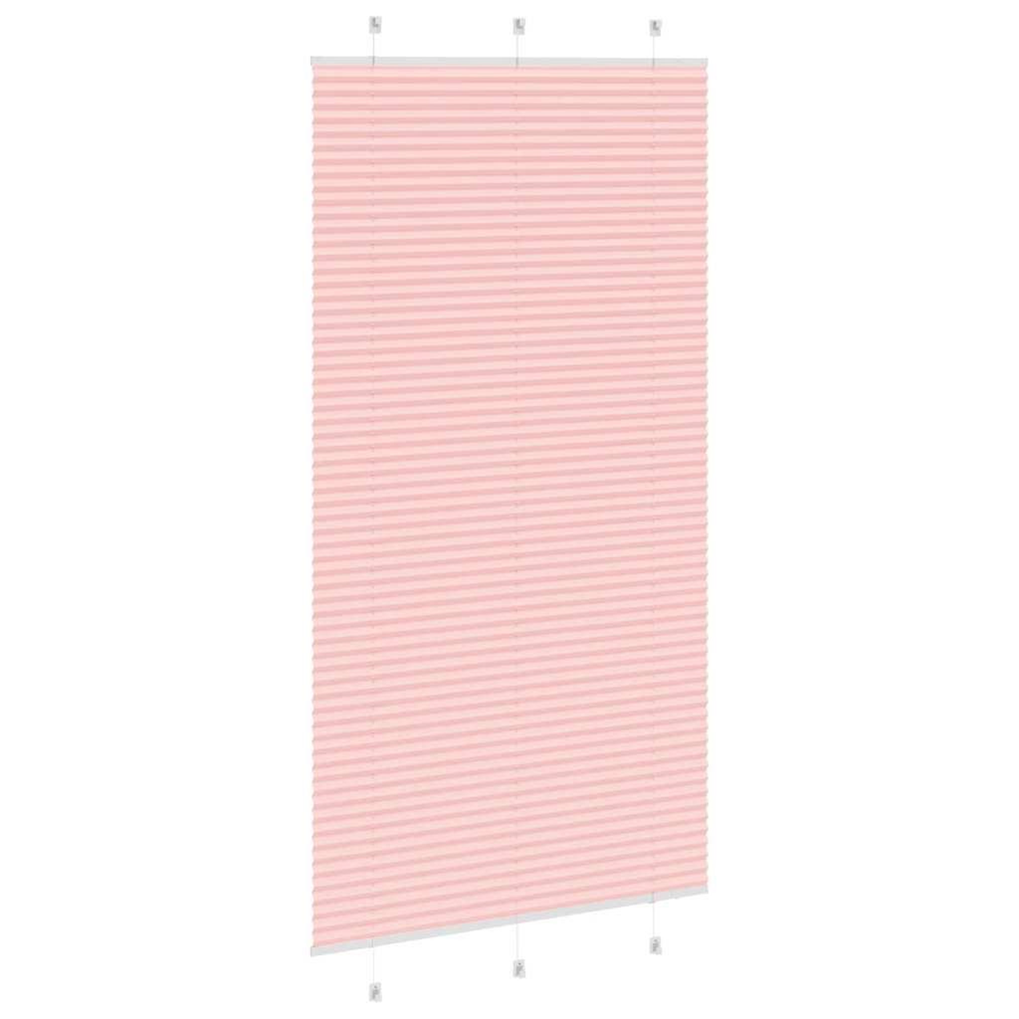 Voir la diapositive 4 : VIDAXL Store plisse rose 110x200 cm largeur du tissu 109,4cm polyester